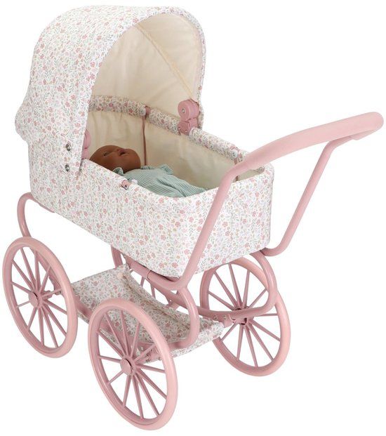 Little Dutch Poppenwagen - Soft Flowers - Roze