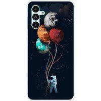 Cosmonaute aux ballons Bedrukt siliconen hoesje compatibel met Samsung Galaxy A13 5G, Samsung Galaxy A04S