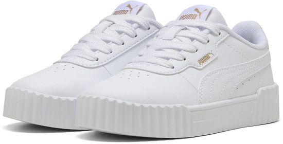 PUMA Carina 3.0 PS Meisjes Sneakers - PUMA White-PUMA Gold