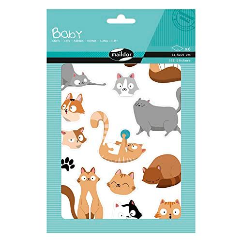 Clairefontaine Maildor AE227C - Baby, Chats, Sach 4 pl 14,8x21cm - 3609510912277
