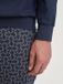 CALIDA Heren Pyjama Lang Effen Lange Mouw Katoen Blauw Gemêleerd S
