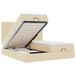 VidaXL Ottoman bed with mattresses and LEDs 200x200cm fabric cream-colored