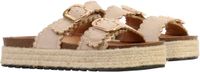 Super Mode He Valentine Joalice-sandalen Dames Platte sandalen Groen Synthetisch Gesp