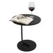 Gerimport bijzettafel Sonia - zwart - rond - 34 x 46 cm