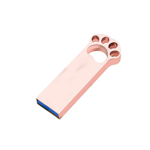 UFARID Nieuw karikatuur USB 3.0 flashdrive USB-sticks metalen geheugenstick USB-stick dataopslag USB stick waterdichte springaandrijving voor computer, autoradios, smart tv enz. (32GB, roségoud)