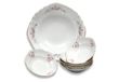 Thun Set de compotes en porcelaine de Carlsbad, roses Bernadotte, 7 pièces