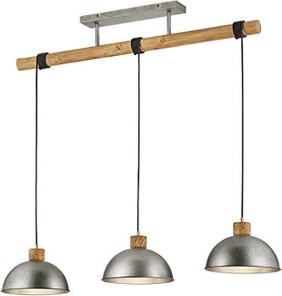 TRIO DELHI Hanglamp - Nikkel antiek - excl. 3x E27 42W