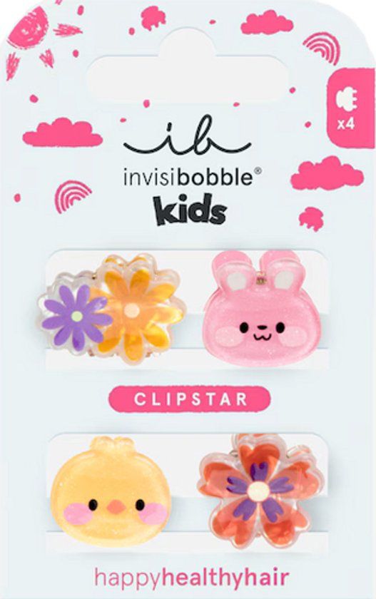 Invisibobble Clipstar Kids Glow Bloom Haarclip van Plastic