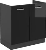 Vicco R-Line Wastafelkast – 80 cm zonder werkblad Zwart hoogglans