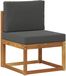 vidaXL - Massief Acacia Hout Naturel Midden Sofa Buiten