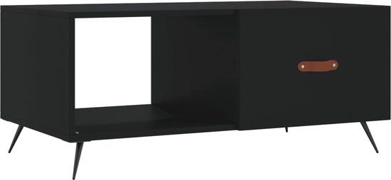 vidaXL Salontafel 90x50x40 cm bewerkt hout zwart