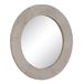 BigBuy Home Wandspiegel, natuurlijk wit, glas, mangohout, MDF, verticaal, rond, 61 x 2,5 x 61 cm