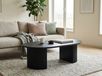 LARUSSO table basse ovale 120 cm brun foncé