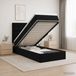 Prolenta Maison Exclusive Lit Ottoman exclusif, avec matelas et éclairage LED noir, dimensions 100 x 200 cm, revêtement en velours