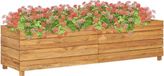 vidaXL Plantenbak verhoogd 150x40x38 cm gerecycled teakhout en staal