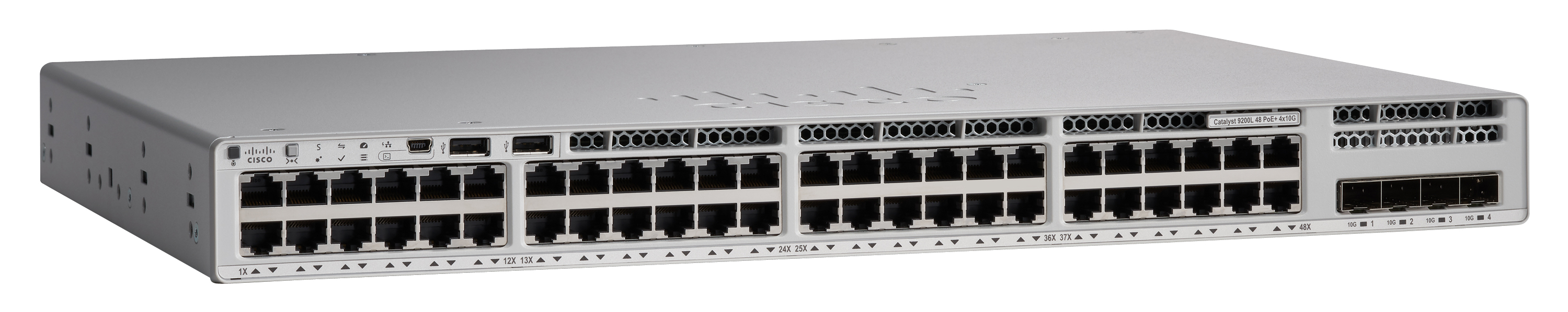 Cisco Catalyst 9200L C9200L-48P-4X-E - Netwerk switch - Grijs