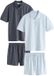 Next Heren Combiset van jersey met structuur - Blauw