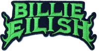 Rock Off Billie Eilish - Flame Patch - Groen