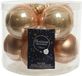 Decoris Kerstballen glas d7 cm toffee 8st