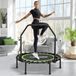 Trampoline pliable Adultes - 101,6 / 106,7 / 114,3 cm - Silencieux - Avec cordes élastiques