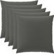 vidaXL - Kussensloop - 6 stuks - HEERLEN - Antraciet - 60 x 60 cm - Polyester