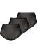 Teyli Dames Slip Taillenslip Hoge Taille 3 Pack Zwart S