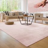 Paco Home Moderne woonkamer tapijt kortpolig wasbaar zacht uni effect bont antislip 160x220 cm
