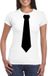 Bellatio Decorations Shoppartners Bv Wit t-shirt met zwarte stropdas dames XS