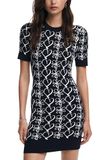 Desigual Dames Flat Knit Dress Short Sleeve dames Jurk