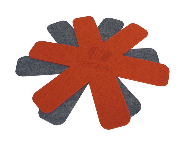 BEKA 12003960 Kookmatten - grijs, rood - 38x38cm