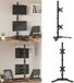 vidaXL - Monitorstandaard - dubbel - VESA - 75/100 - mm - staal - zwart