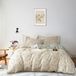 AMWAN Boho dekbedovertrek, kingsize, zacht, katoen, bloemen, esthetische beddengoedset, vintage, tuin, dekbedovertrek, 1 kingsize dekbedovertrek met 2 kussenslopen, chique, botanisch dekbedovertrek