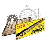 Kettingset DID Kettingset staal 530VX3 / 104 eindeloos voor Suzuki GSX Katana 400 cc Bj. 1981-1983
