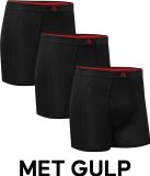 DANISH ENDURANCE Bamboe Boxershorts Heren 3-Pack Zwart/Rood 3XL