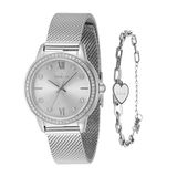 Invicta Lady Analoge Quartz horloge met roestvrij stalen band 48251