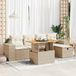 Maison Exclusive - Ensemble de meubles de jardin 6 pièces avec canapé et coussins, beige, en polyrotin et bois d'acacia
