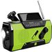 Brixy Radio d'urgence - Radio avec batterie pour urgences - 5000 MAH - À manivelle - Solaire - Lampe de poche - Batterie externe - Vert