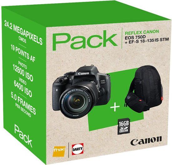 Canon Systeemcamera EOS 750D + 18-135mm IS