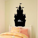Ambiance Sticker leisteen krijtbord - muurstickers, zelfklevend, afwasbaar, kasteeldesign, H 180 x B 95 cm