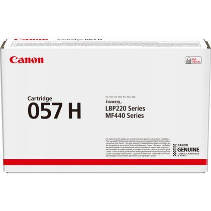 Canon 057H Toner Cartridge - Black - 1 Piece - Compatible with i-SENSYS LBP223dw, LBP226dw, MF443dw, MF445dw