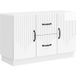 Maison Exclusive Buffet blanc brillant 89 x 34,5 x 57 cm bois d'ingénierie