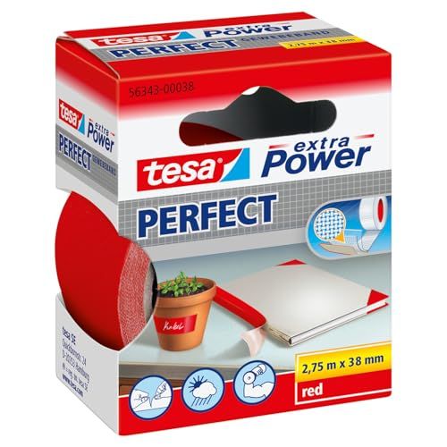 Tesa extra Power Perfect, ft 38 mm x 2,75 m, rood