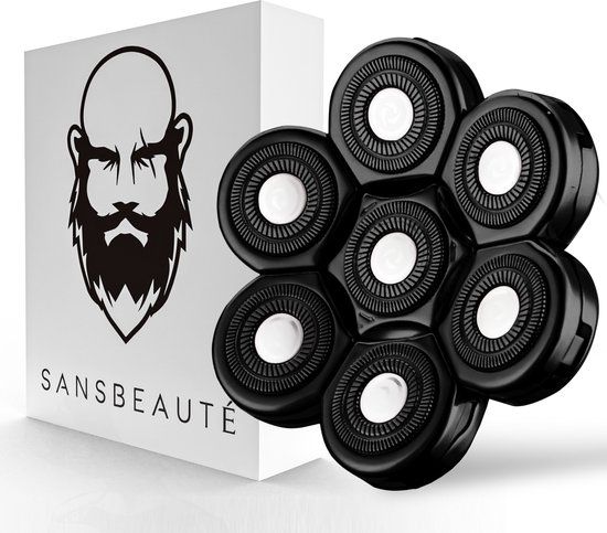 Sansbeauté® Scheerkop - 8 bladen - Zwart