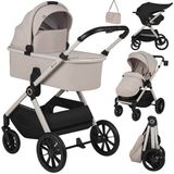 Lionelo Layla 3-in-1 Kinderwagen met Reiswieg, Autostoel en Accessoireset