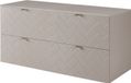 Kasjmier Armoire de salle de bain avec poignées dorées et plateau, 120 cm de large