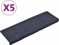 vidaXL Tapis d'escalier auto-adhésifs 5 pièces 65x21x4 cm anthracite