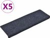 vidaXL Tapis d'escalier auto-adhésifs 5 pièces 65x21x4 cm anthracite