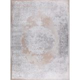 Surya LSR2336-679 Tapijt Binnen Rechthoek Polypropyleen (PP), Polyester Lichtbeige, Wit, Licht Grijs, Grijs, Zilver 200x275 cm