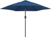 Syfax Parasol 300 cm azuurblauw met LED-verlichting en stalen paal