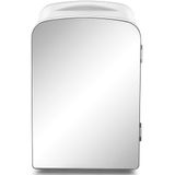 Chefman Portable Mirrored Personal Mini Fridge 4 liter, Skin Care, Make-up Storage, Beauty, Serums en Face Masks, Small voor Desktop of Reizen, Cool & Heat, Cosmetic App, Wit